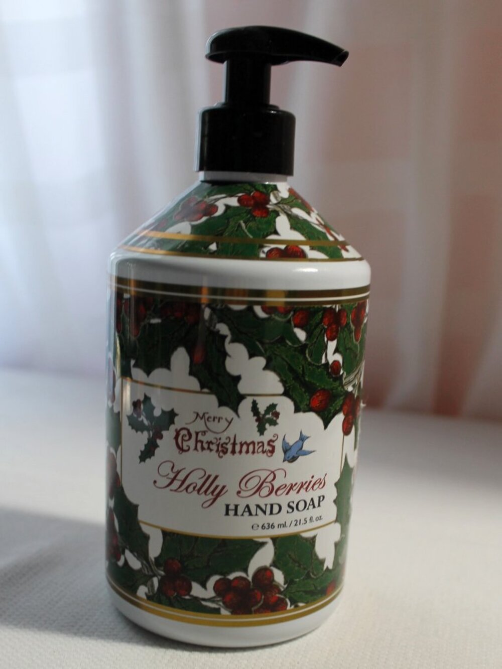 NEW Home & Body Christmas Holly Berries Hand Soap 21.5 fl. oz.